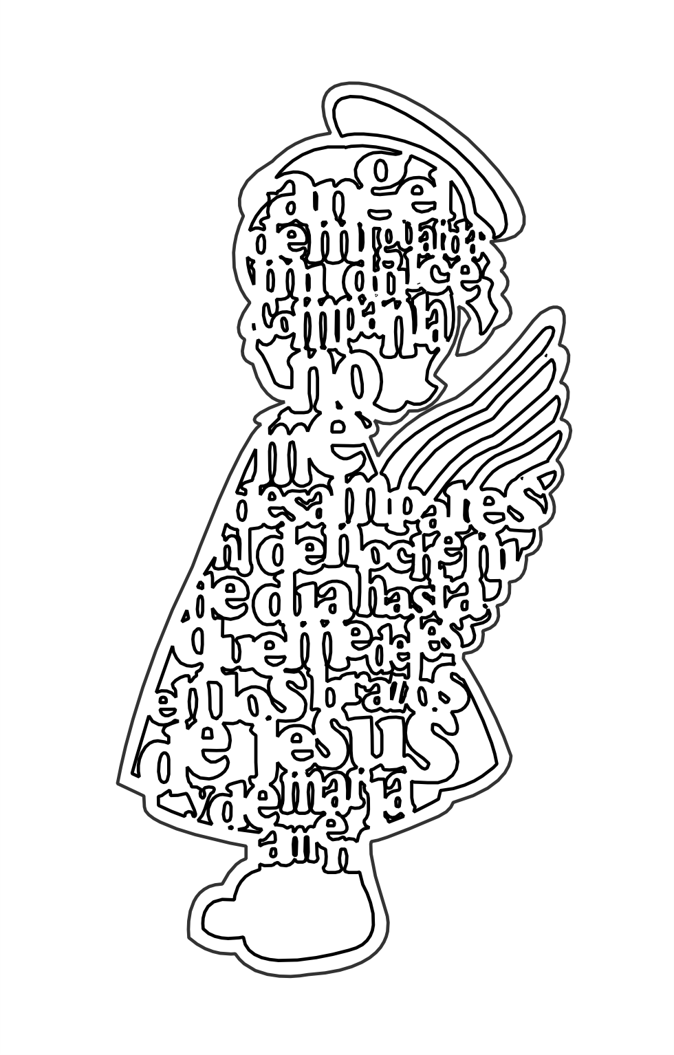 ángela con oración