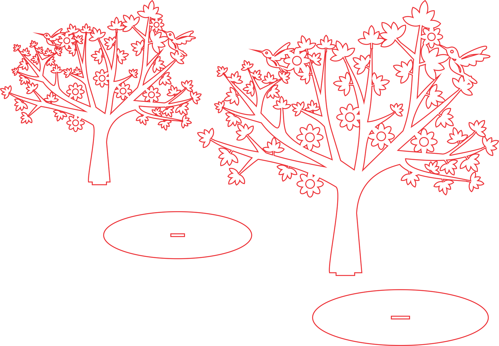 árbol con colibríes