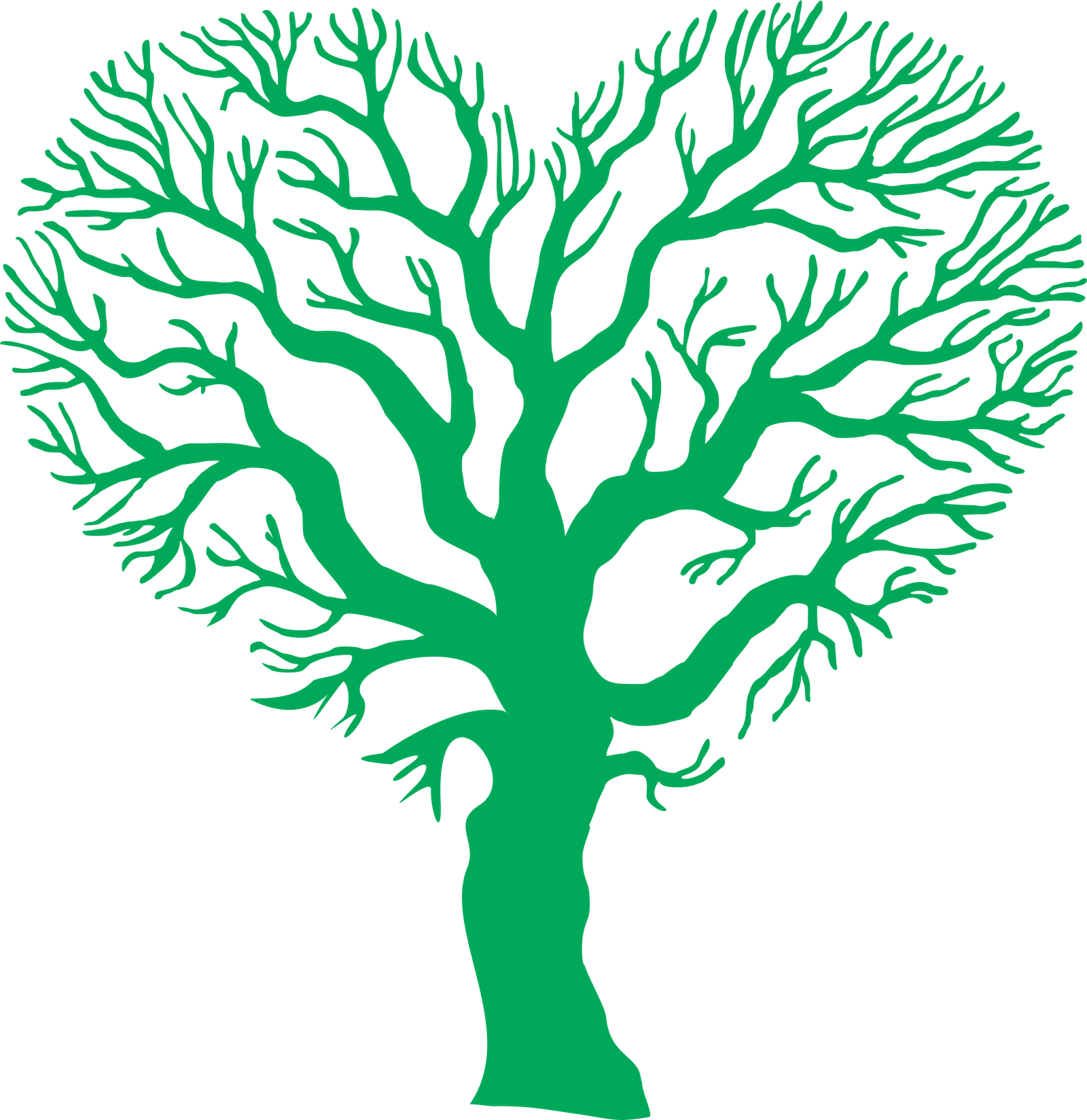 árbol copa de corazón