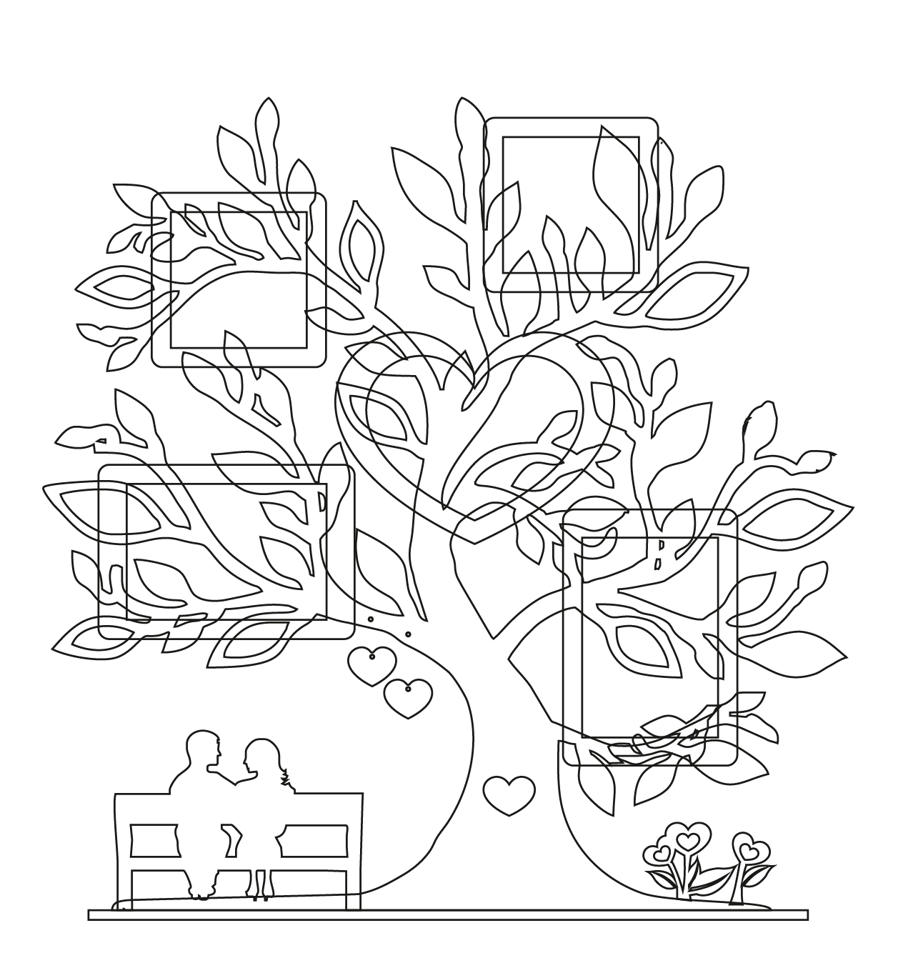 árbol de amor para fotos