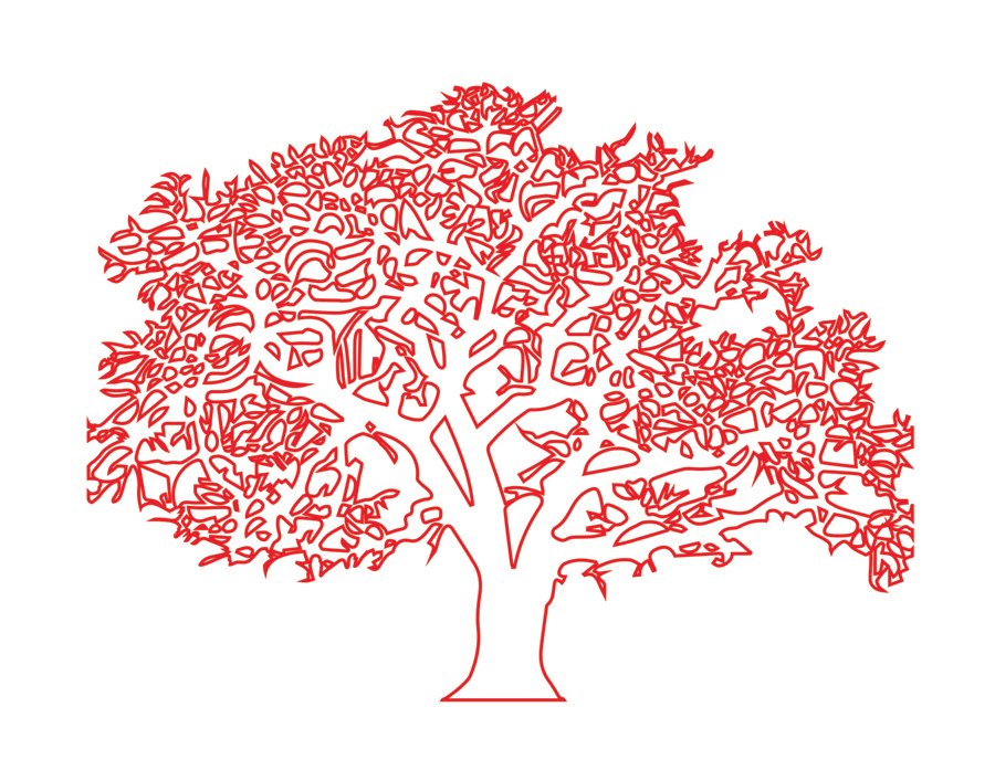 árbol de copa irregular