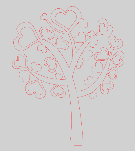 árbol de corazones
