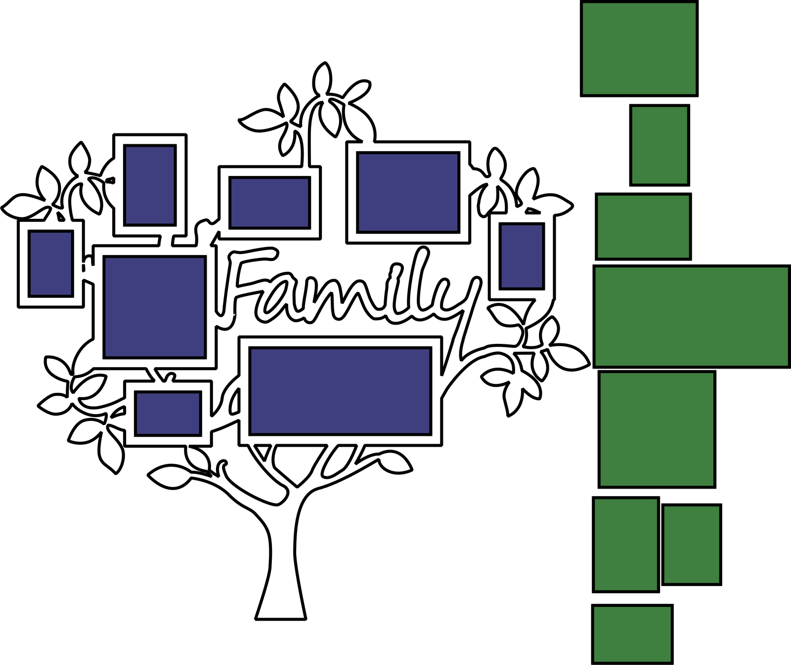 árbol de fotos family