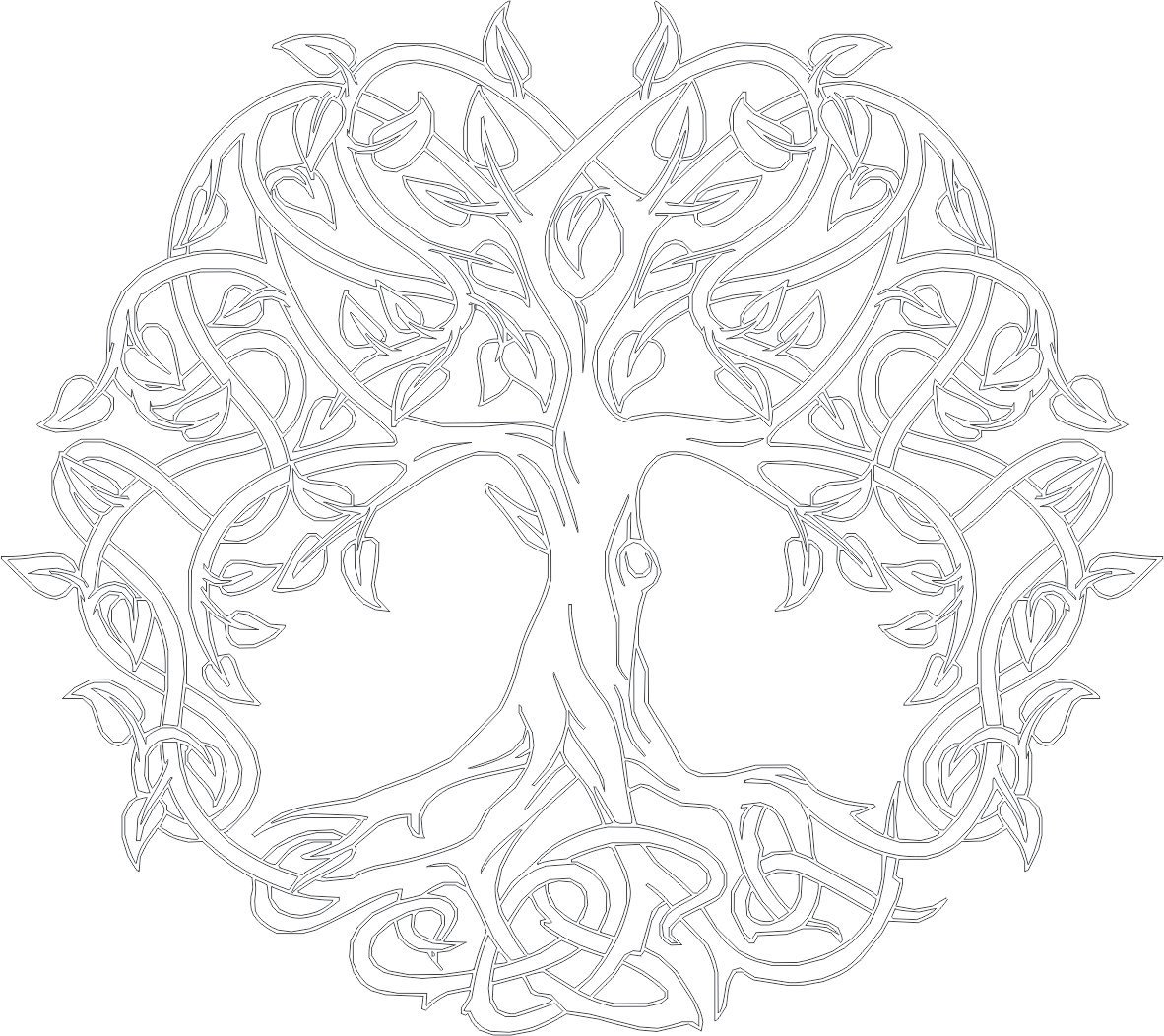 árbol de la vida con raíces