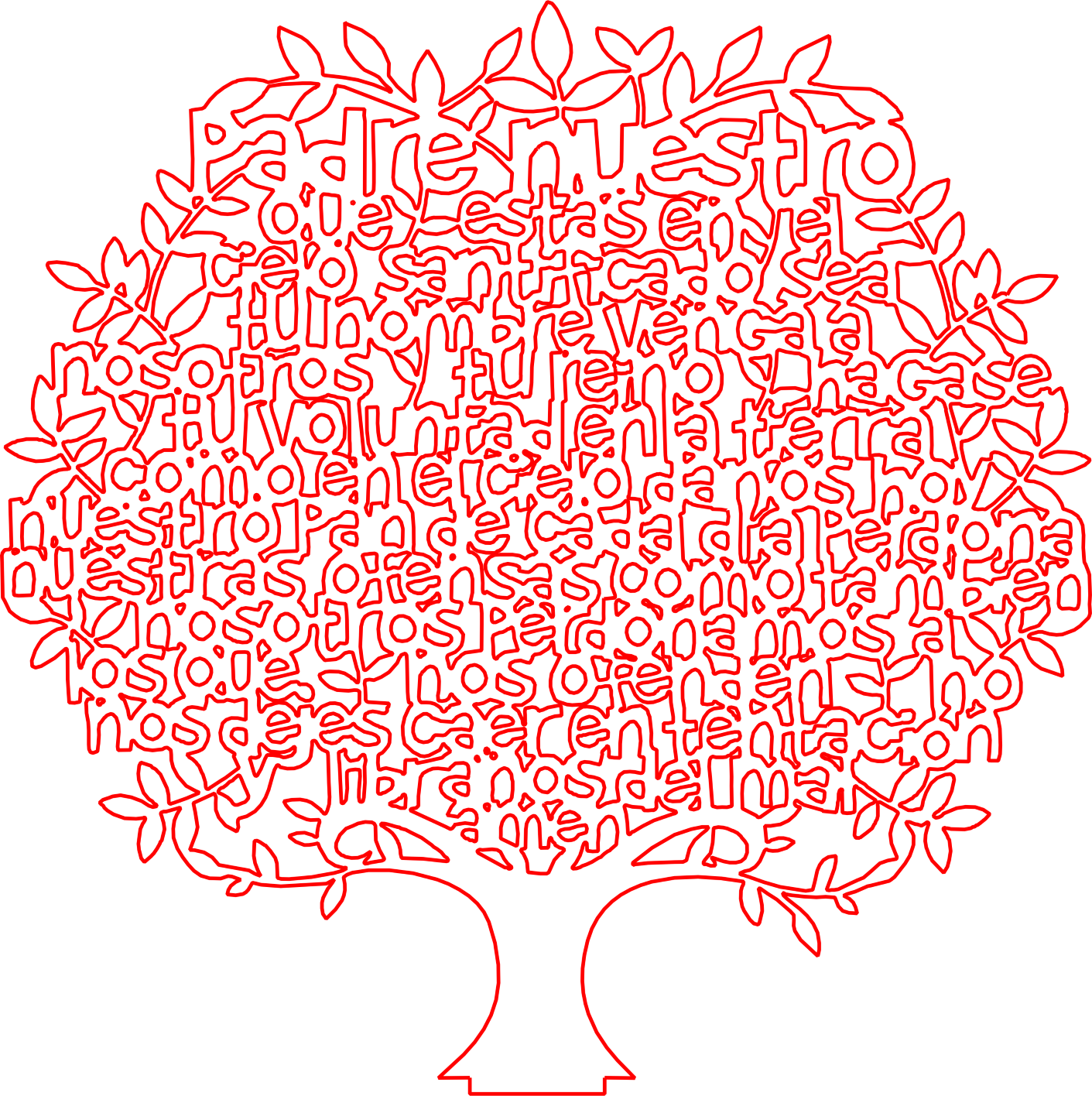 árbol de padre nuestro