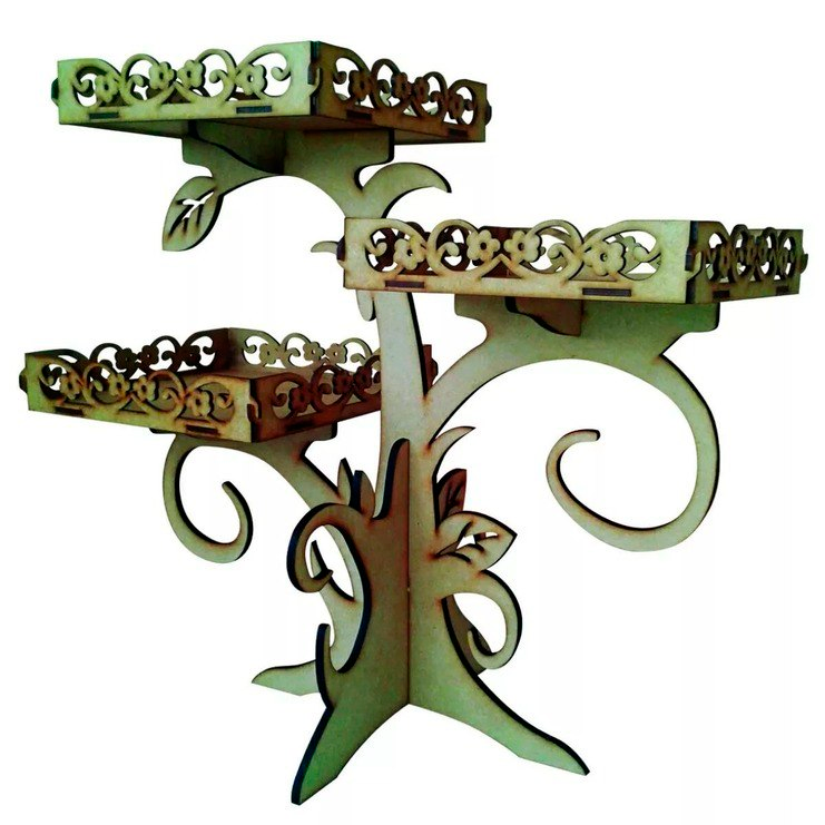 árbol de tres charolas