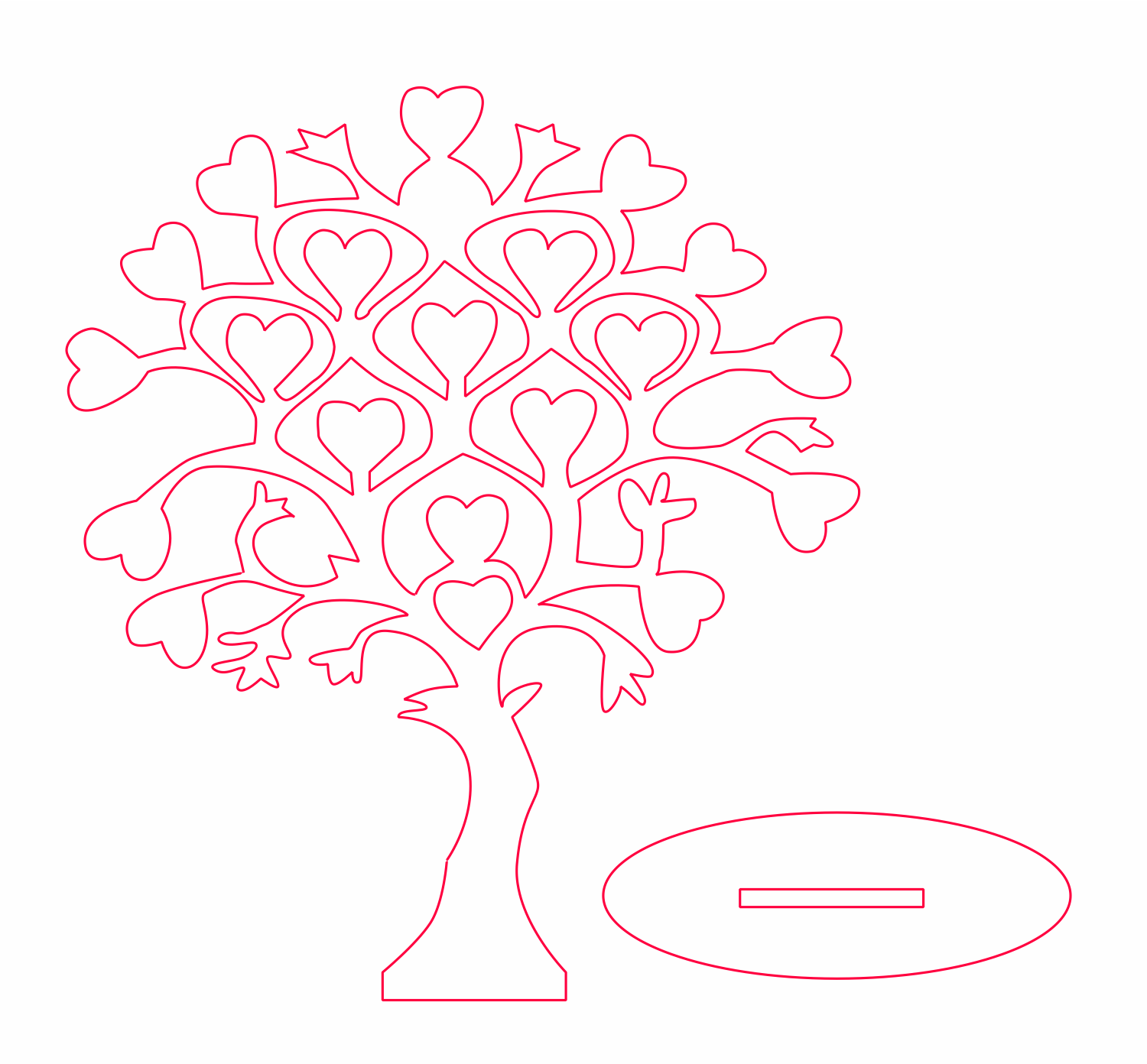 árbol hojas de corazón 2