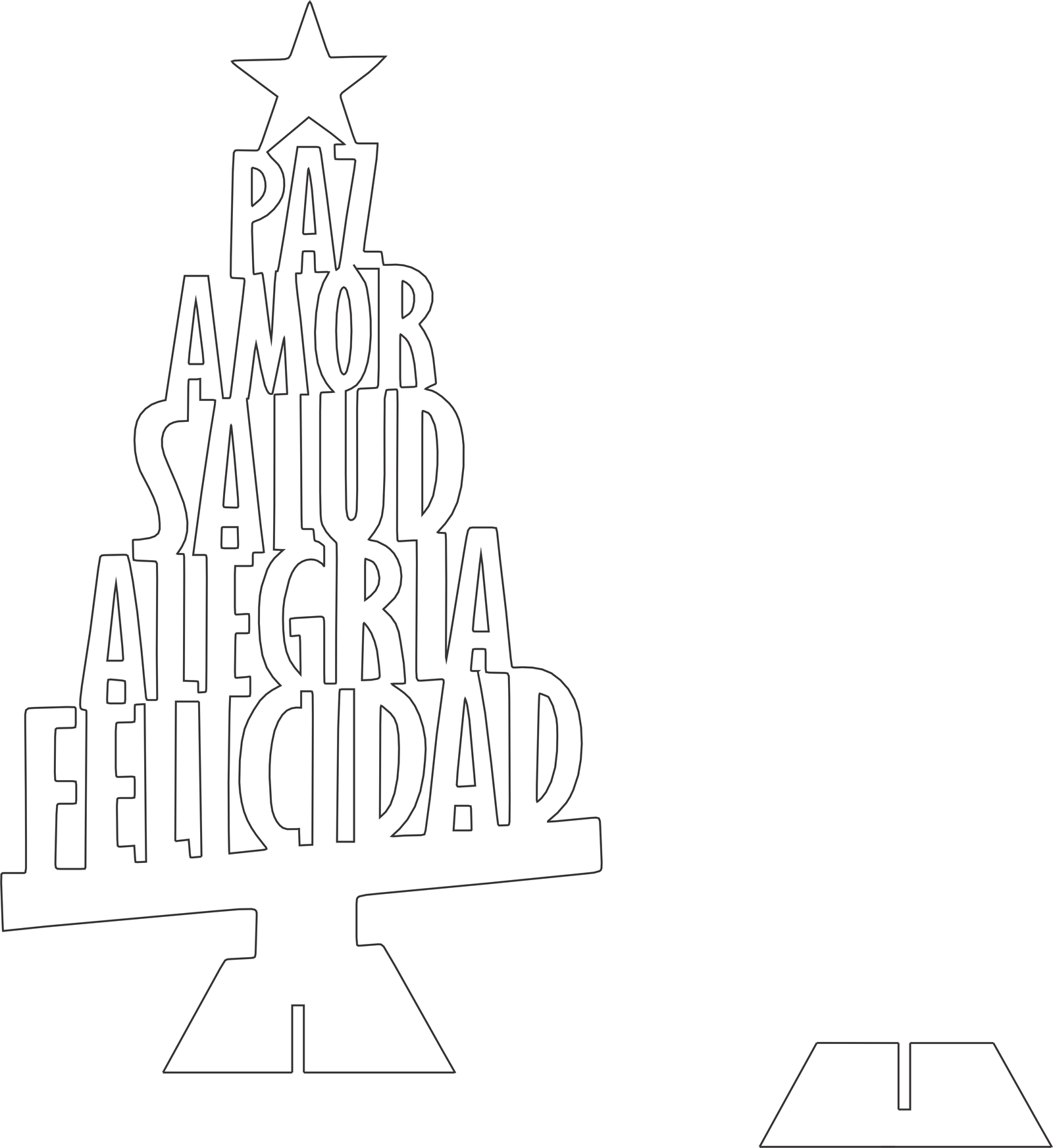 árbol navideño con deseos