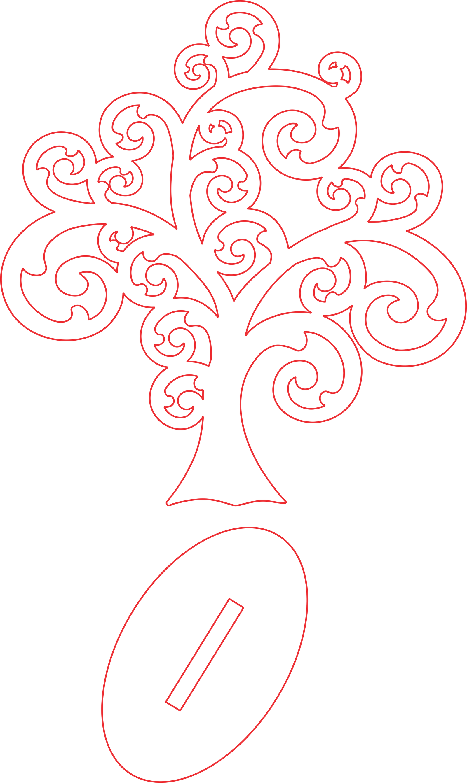 árbol pequeño de espirales