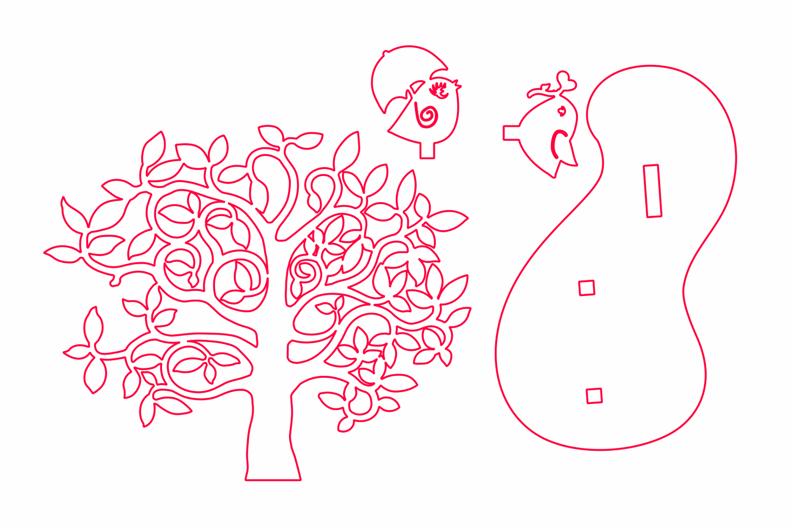 árbol pájaro con sombrilla