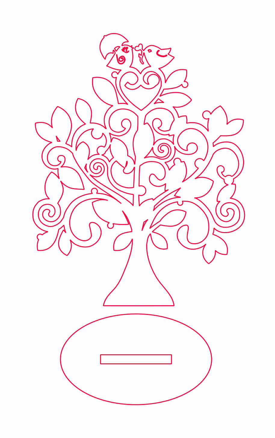 árbol pájaros enamorados