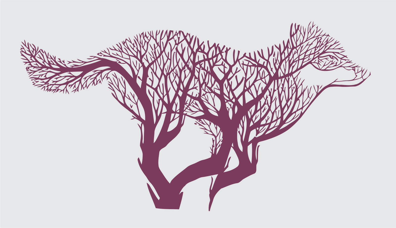 árboles lobo corriendo