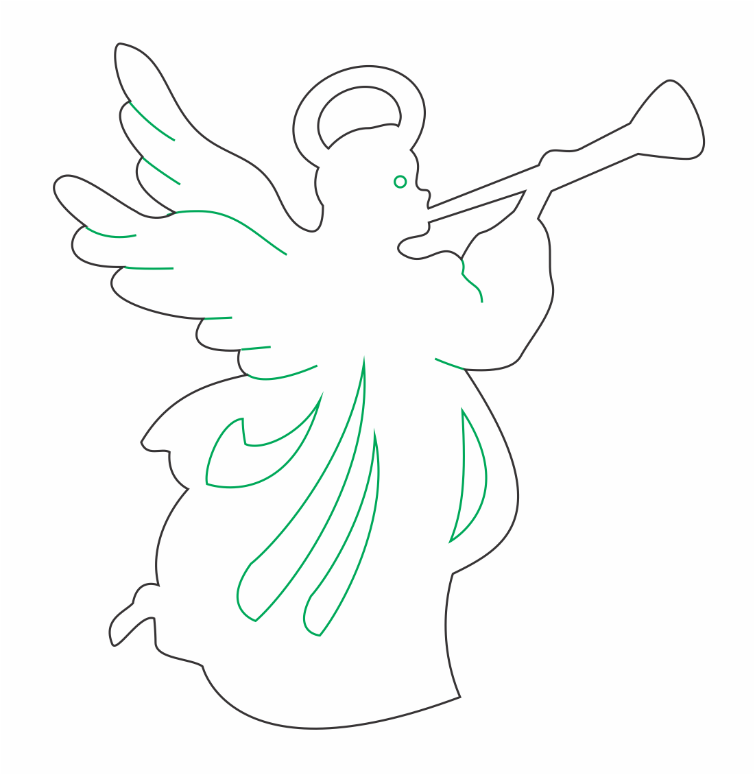 angelina tocando una trompeta