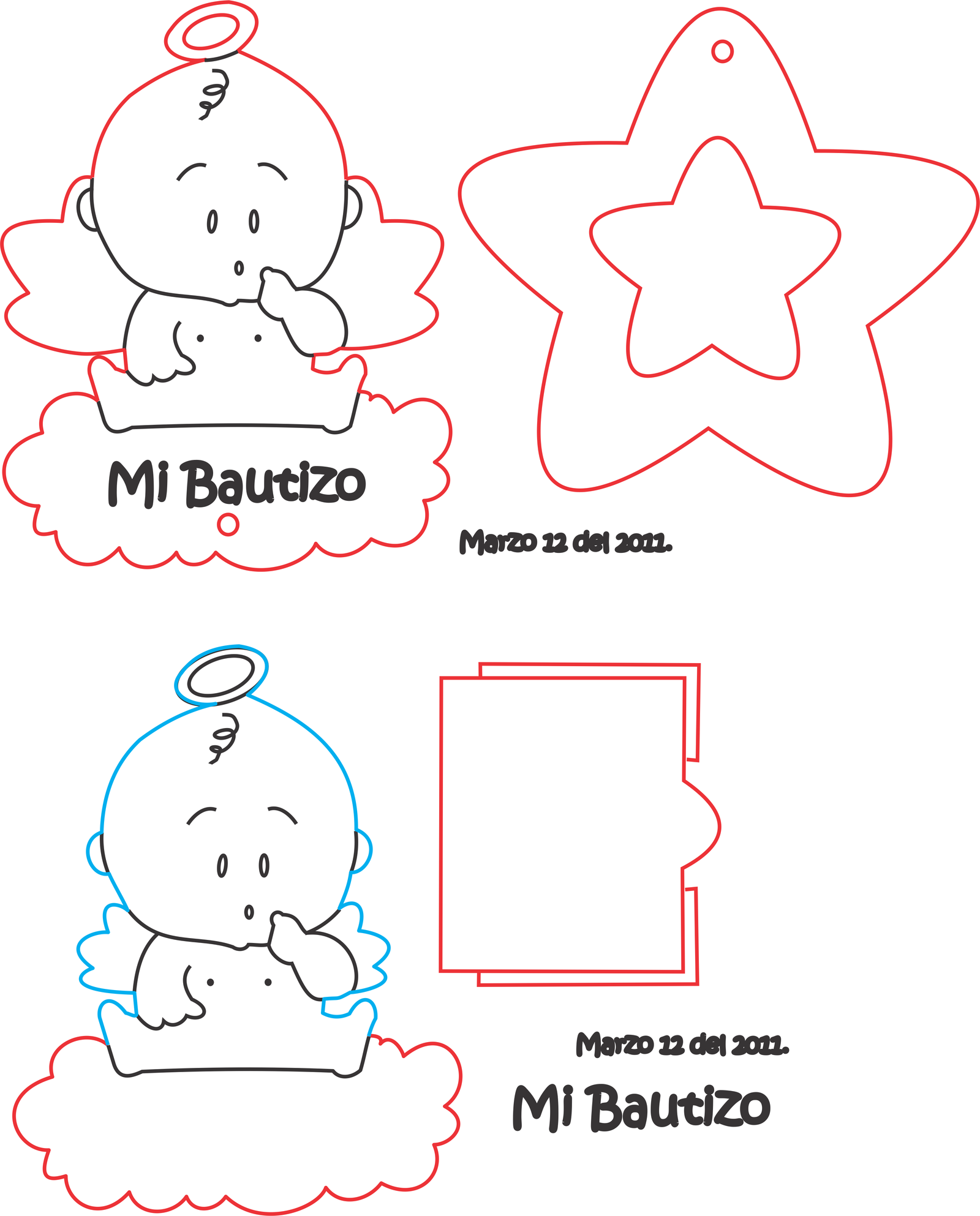 angelitos para bautizo