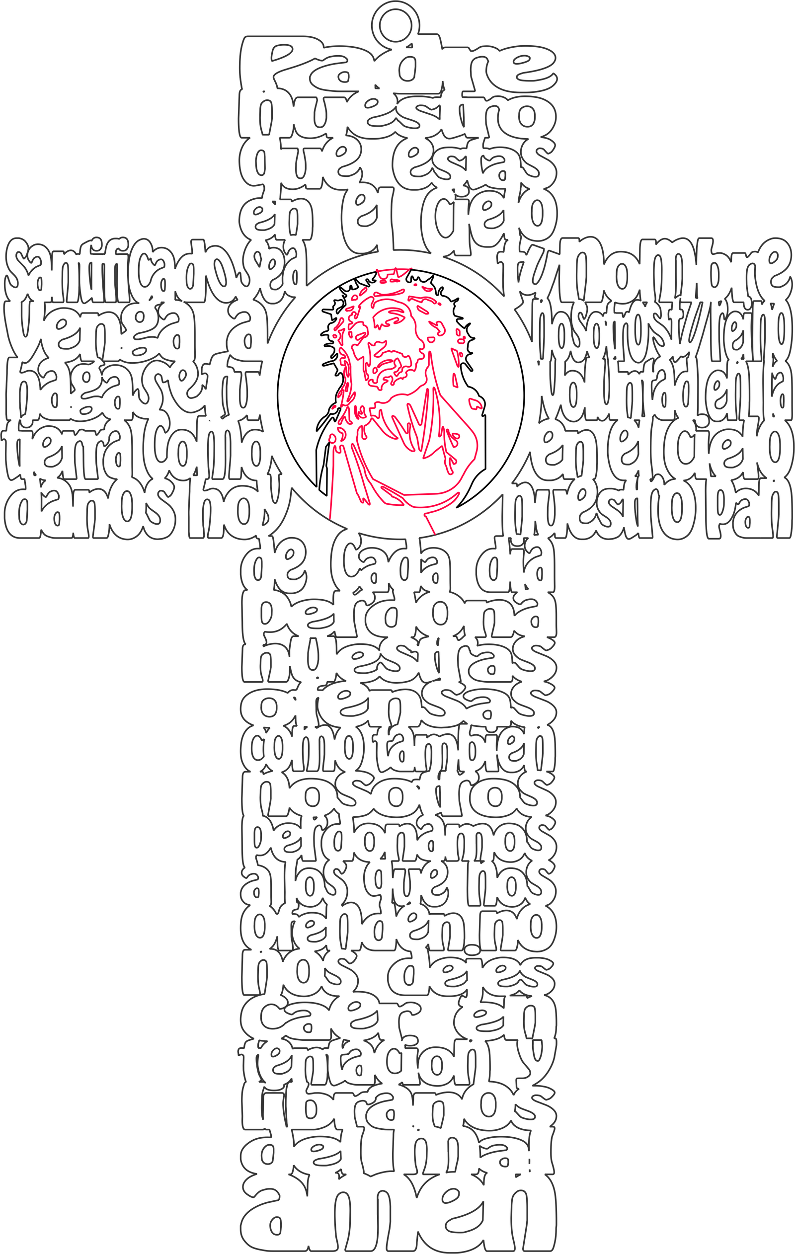 cruz cristo con espinas