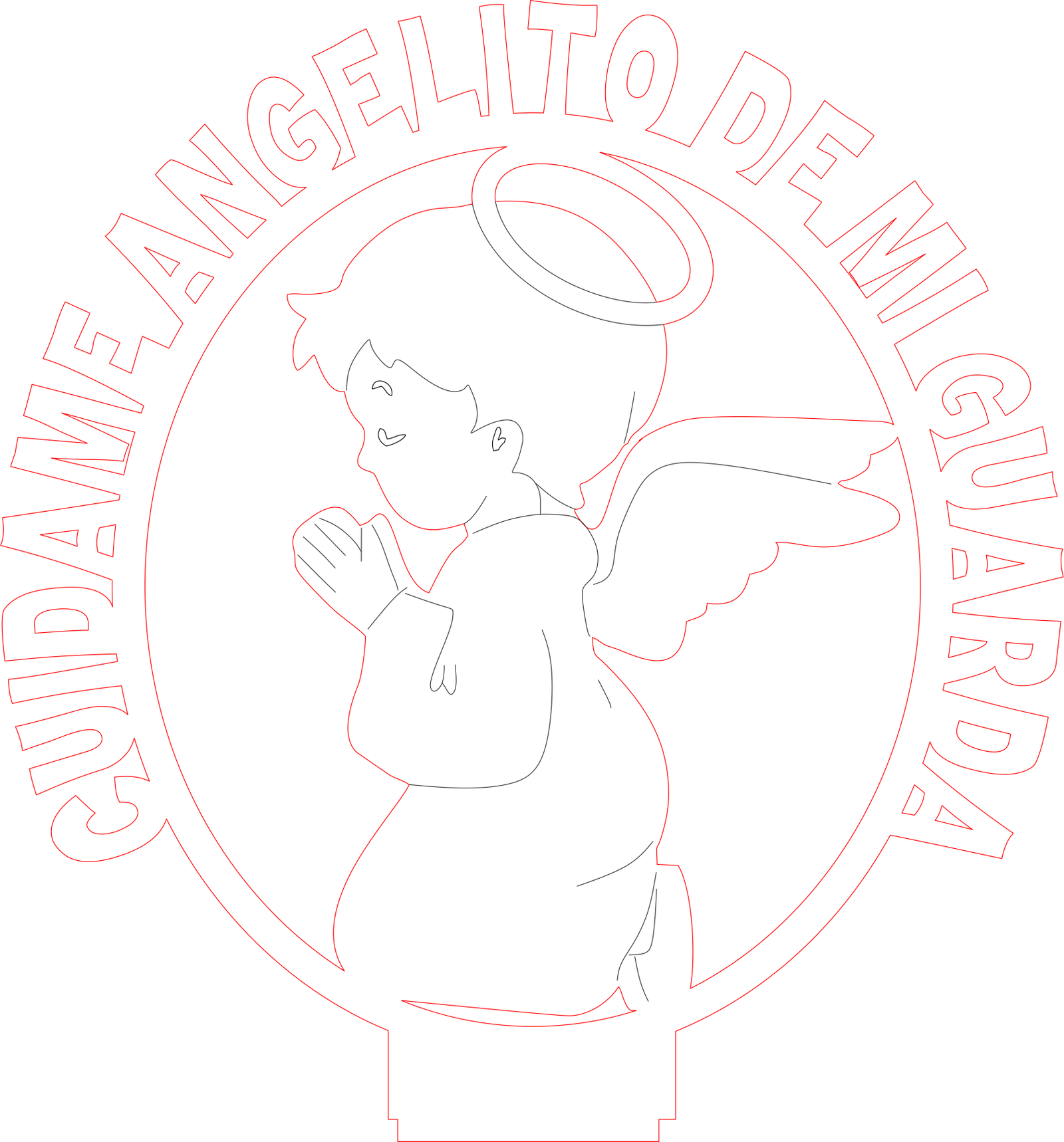 cuídame angelito de mi guarda