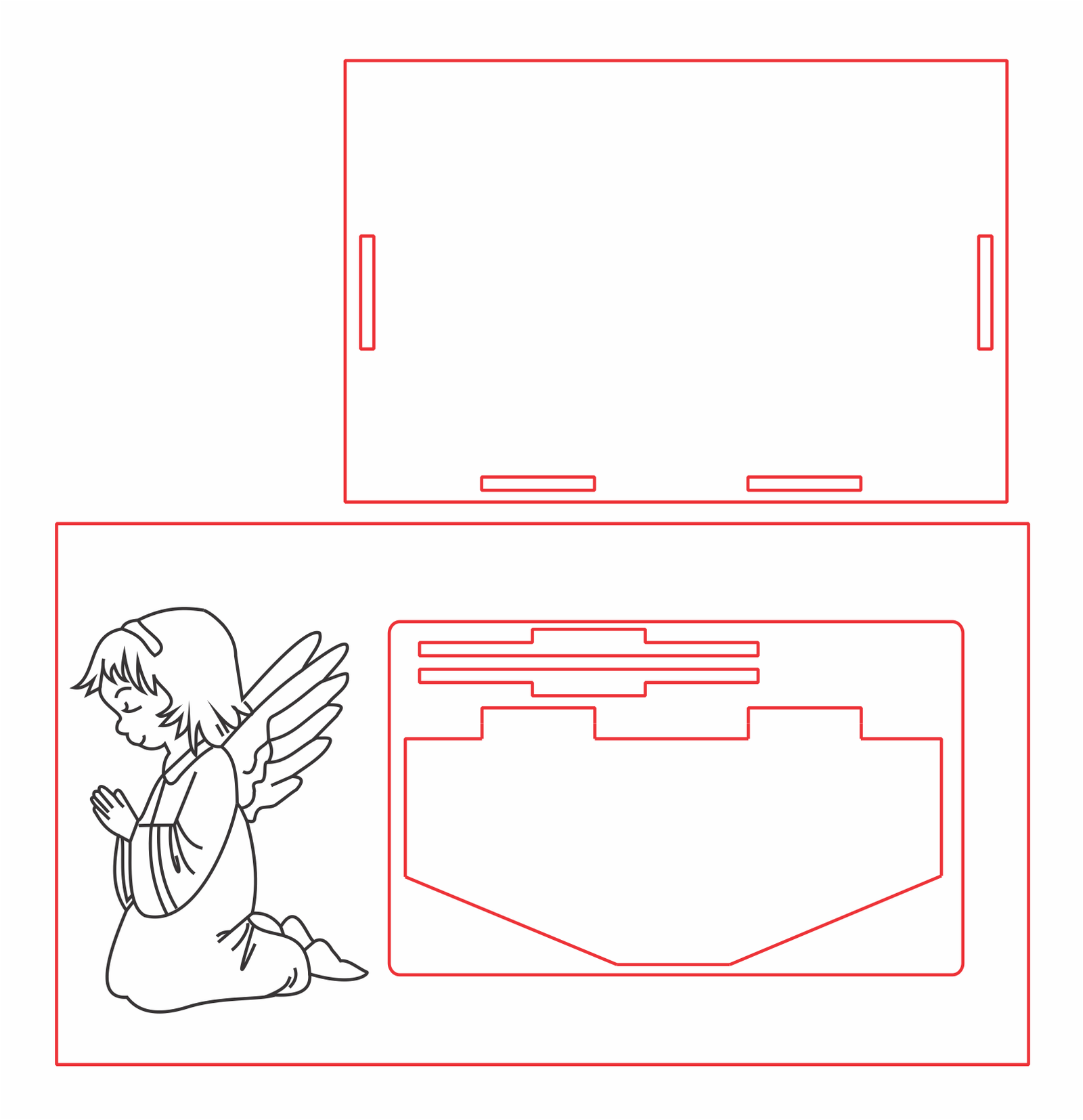 marco de angelita rezando