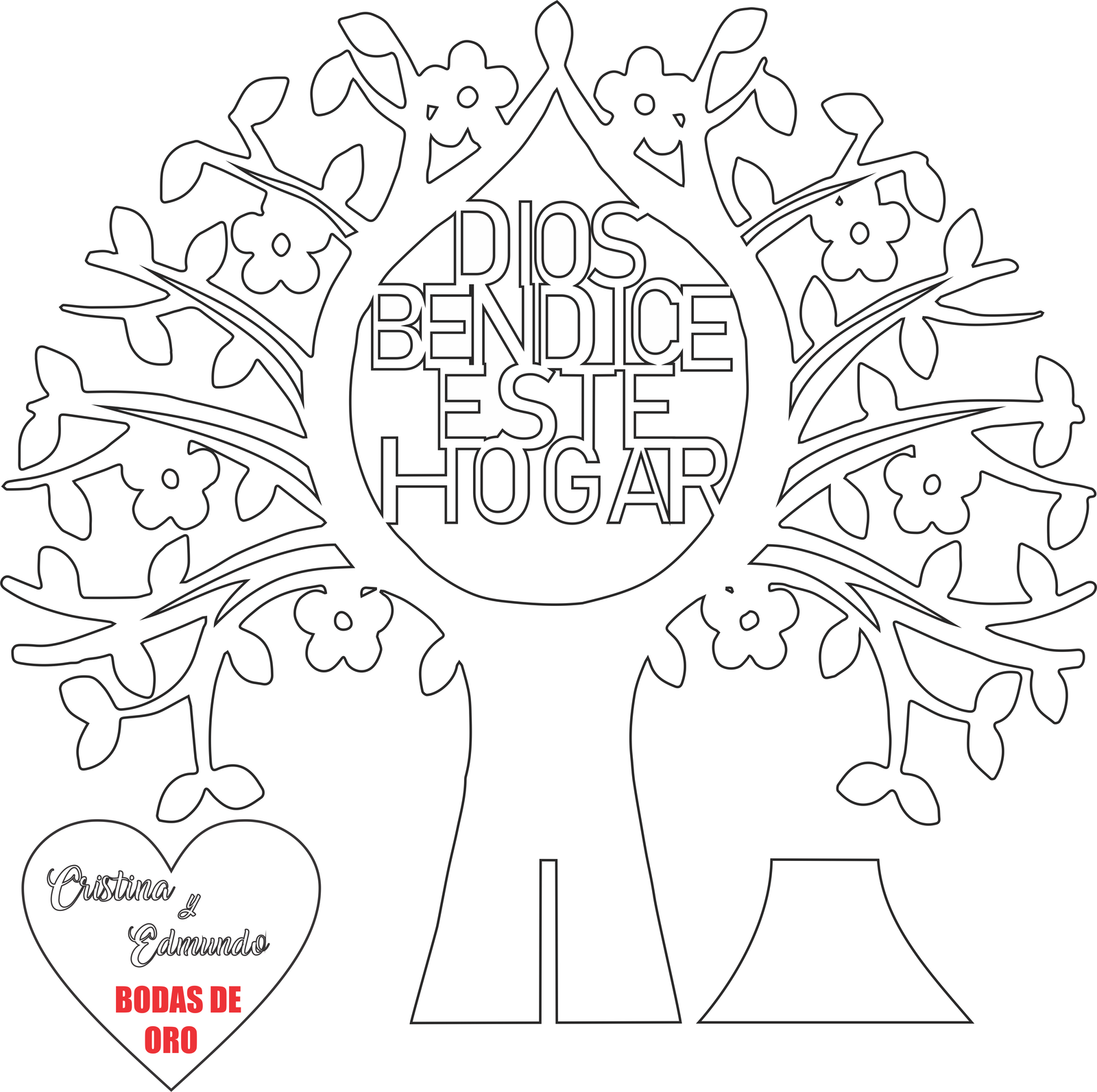 árbol dios bendice este hogar