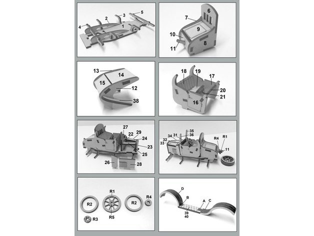 auto antiguo armable