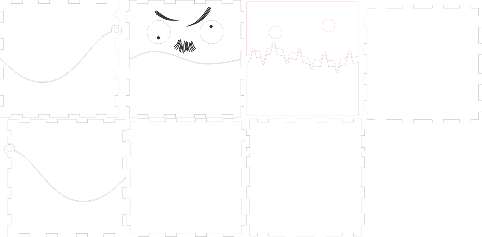 caja de cara enojada