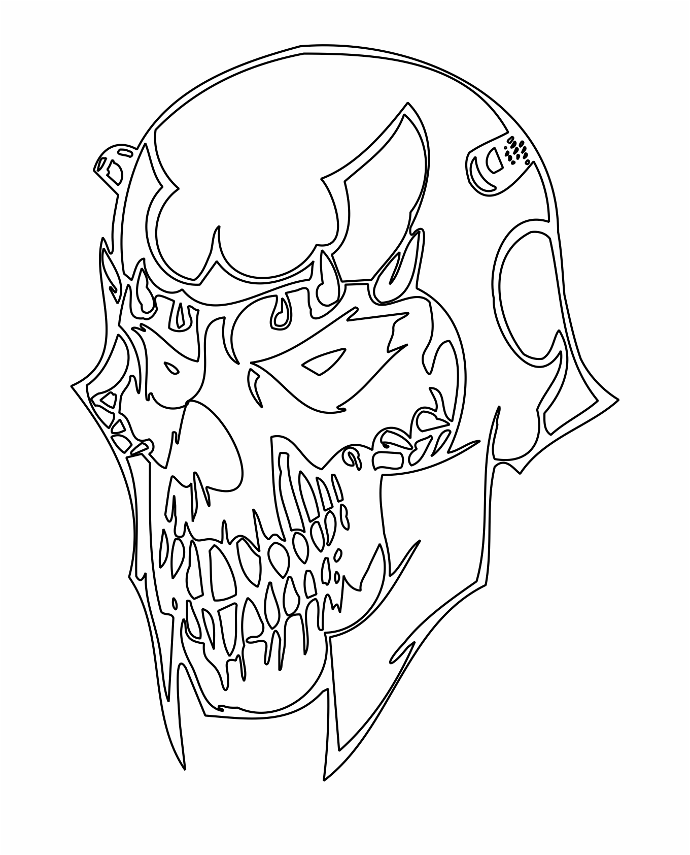 cráneo con máscara