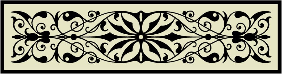 adorno rectangular garigoleado