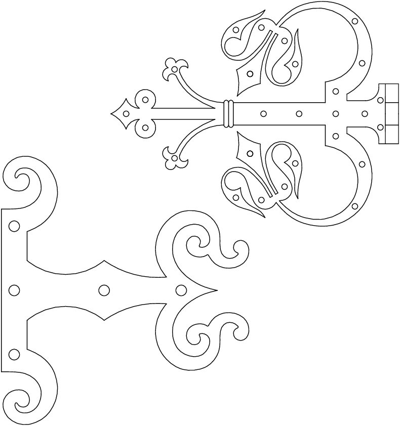 bisagra de puerta medieval