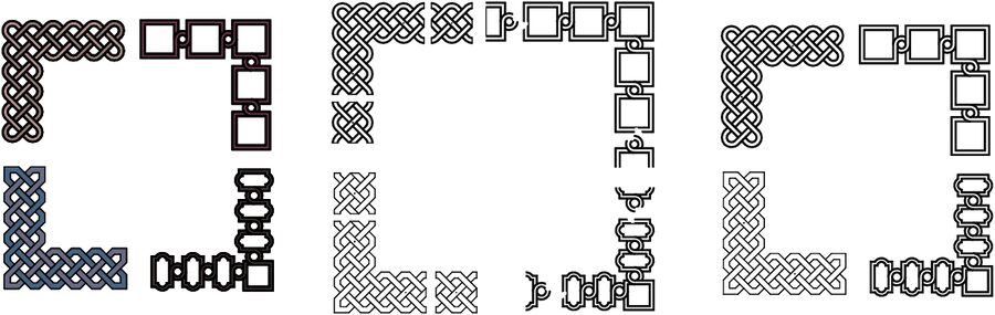 borde con figuras geométricas