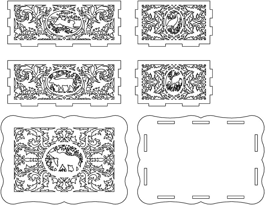 cajita alajero de animales