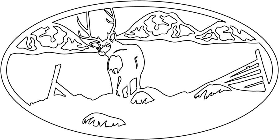 ciervo entre montañas