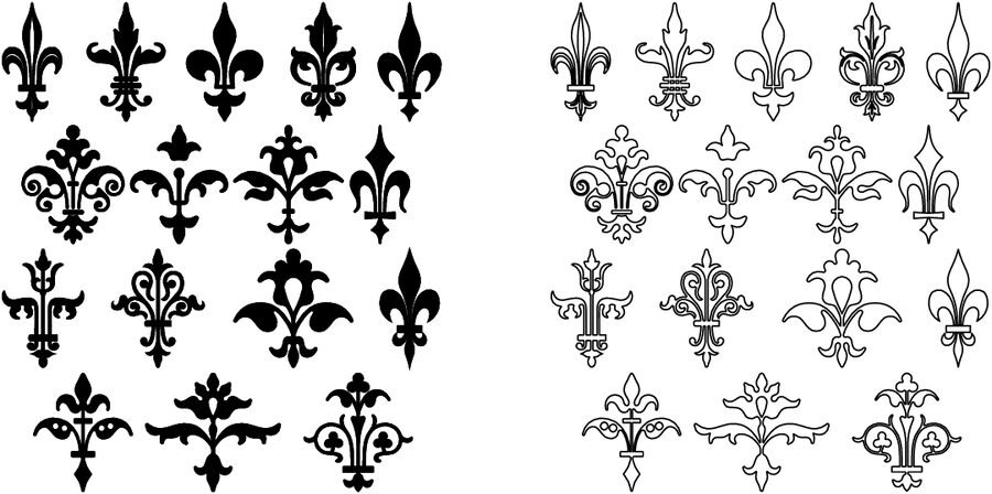 colección diseño de flor de lis