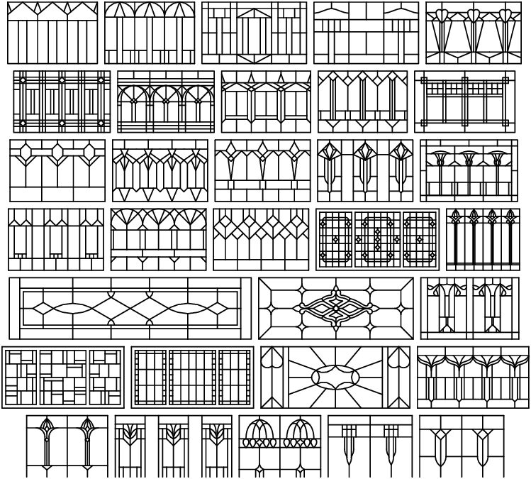 colección mosaicos geométricos