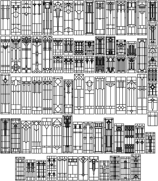 conjunto patrones geométricos verticales