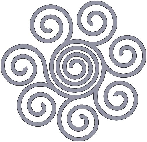 diseño hepta 2d en espiral