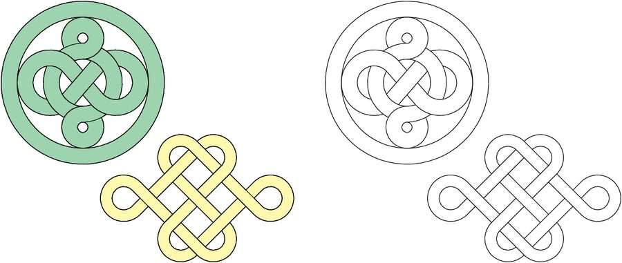 diseños geométricos entrelazados