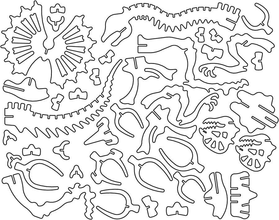 huesos de ceratopsier a 15mm