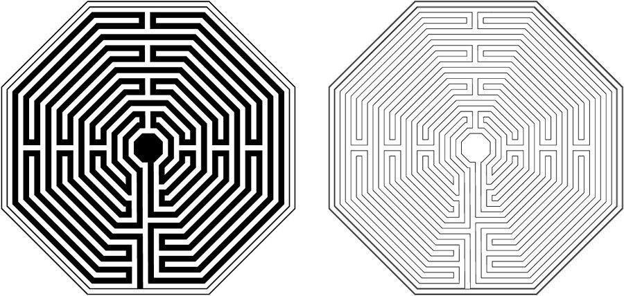 laberinto octagonal medieval