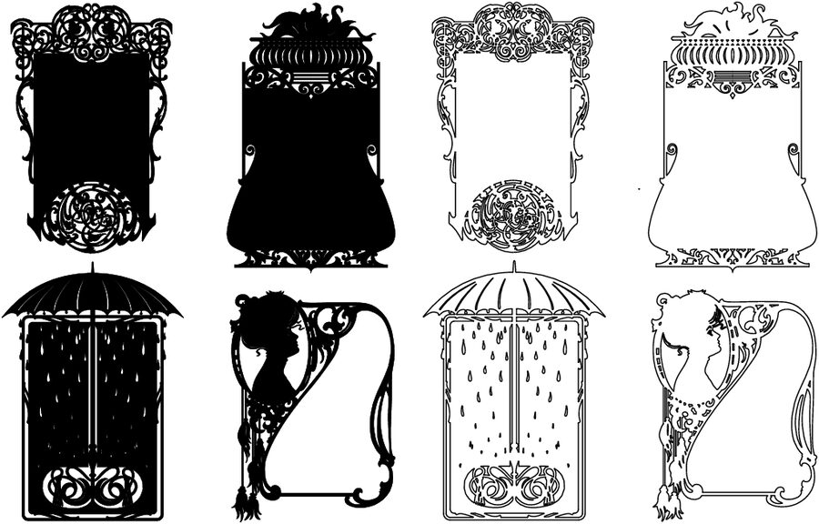 marco de espejo corte láser