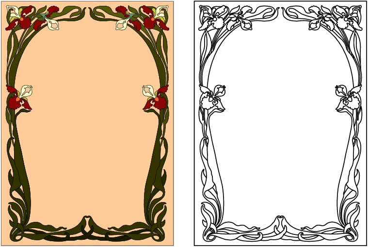 marcos completos con flores