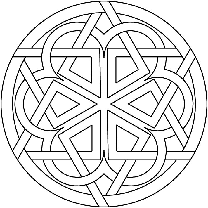 ornamento circular entrelazado