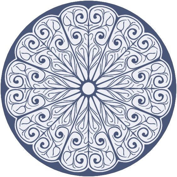 ornamento circular floral