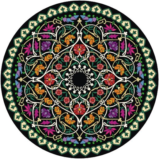 ornamento circular garigoleado