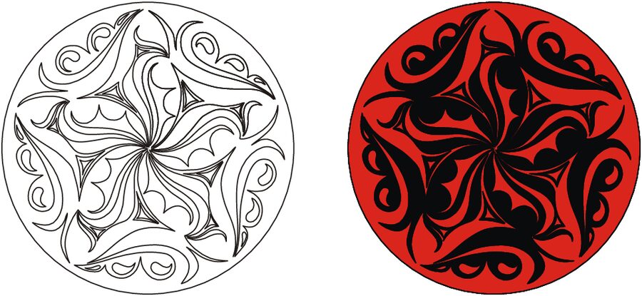 ornamento decorativo rojo