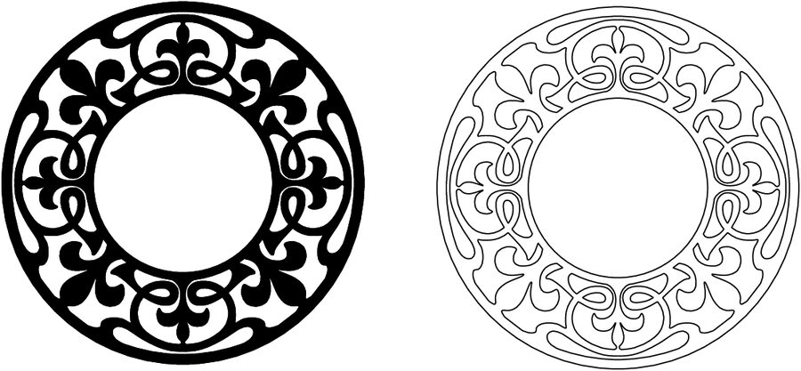 ornamneto circular calado