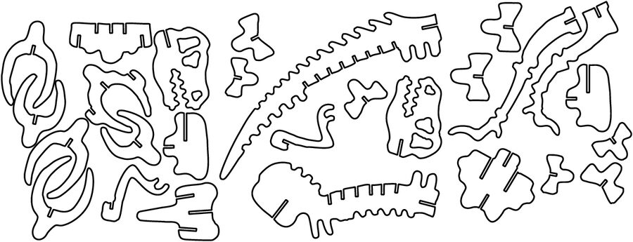 osamenta de t rex a 15mm