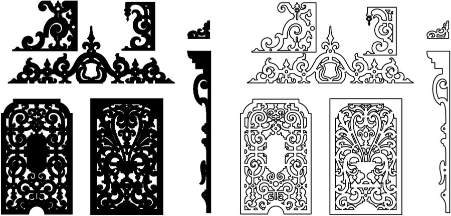 paneles calados para gabinete