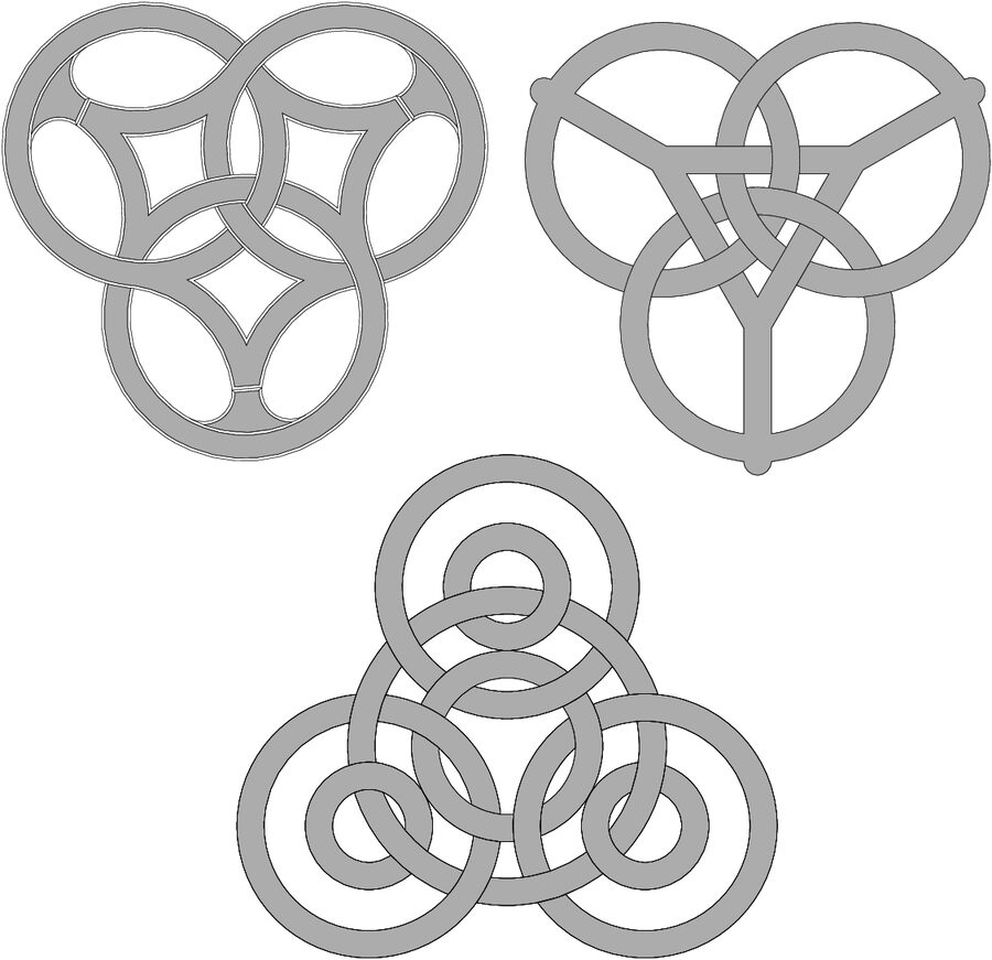 patrones de trébol entrelazados