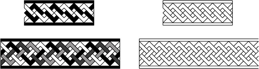 patrón bandas entrelazadas