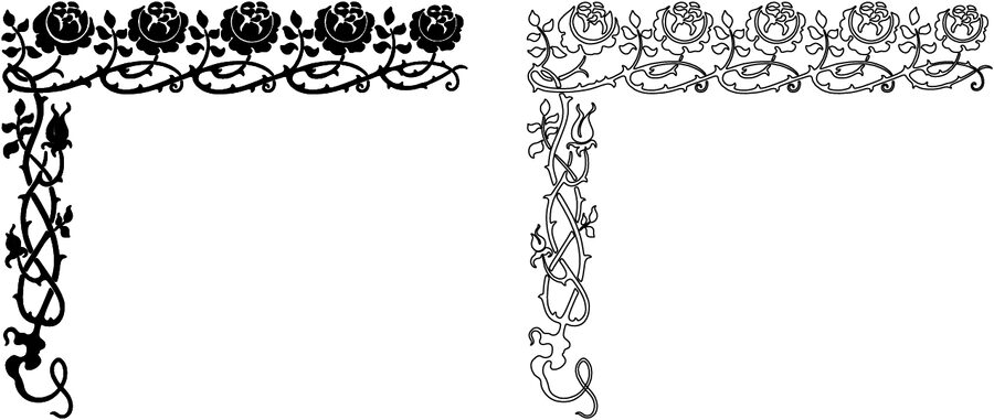 patrón borde floral