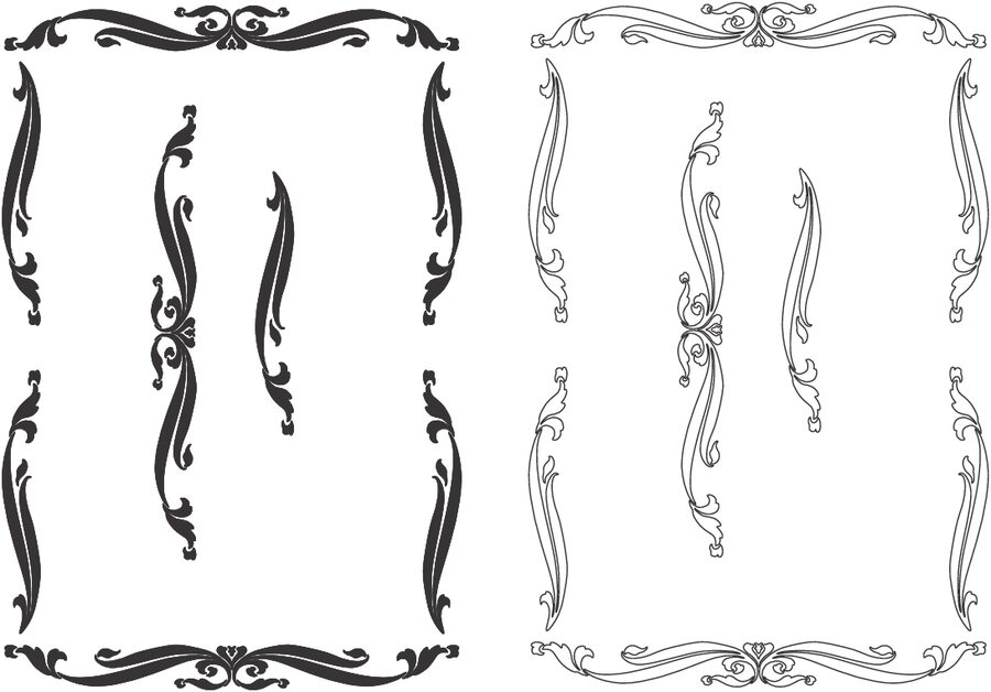 patrón de borde ornamental